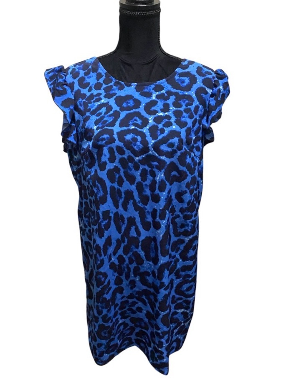 Emery Rose Leopard Ruffle Sleeve Dress
